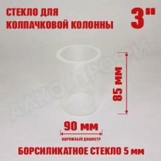 Стекло для флейты или диоптра 3" 90х85мм